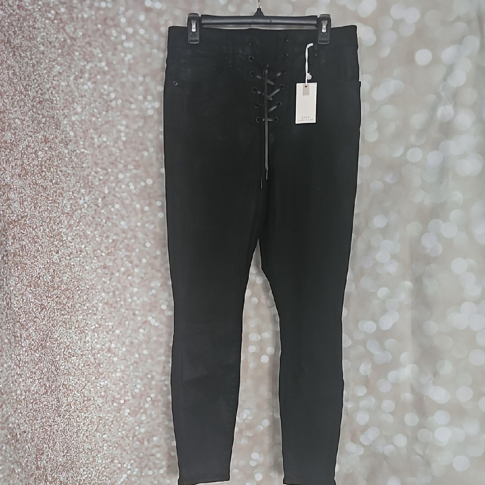 Good American Black High Rise Jeans